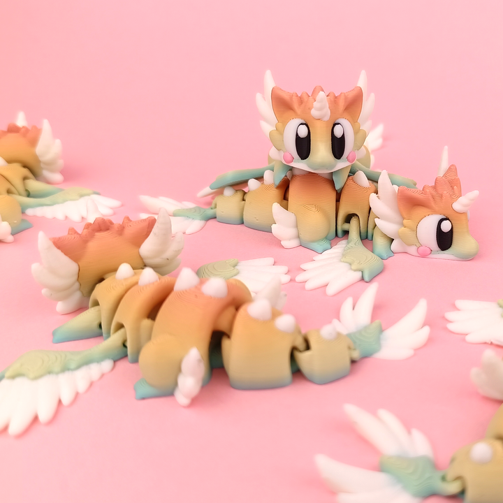 Dragón Unicornio- Fidget Articulado 3D