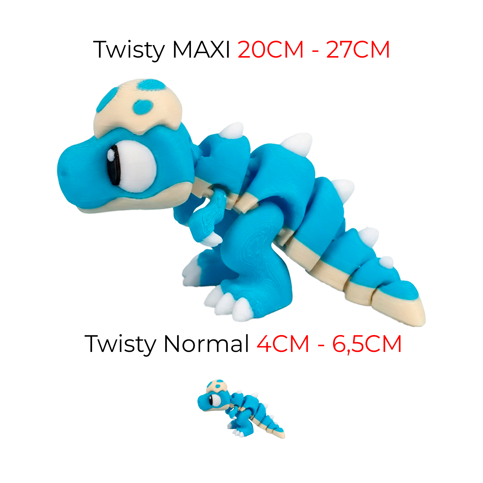 Baby t-rex- Mega Twisty Fidget Articulado 3D