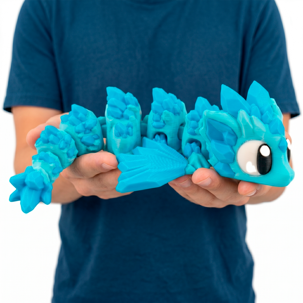 Dragon glaciar- Mega Twisty Fidget Articulado 3D