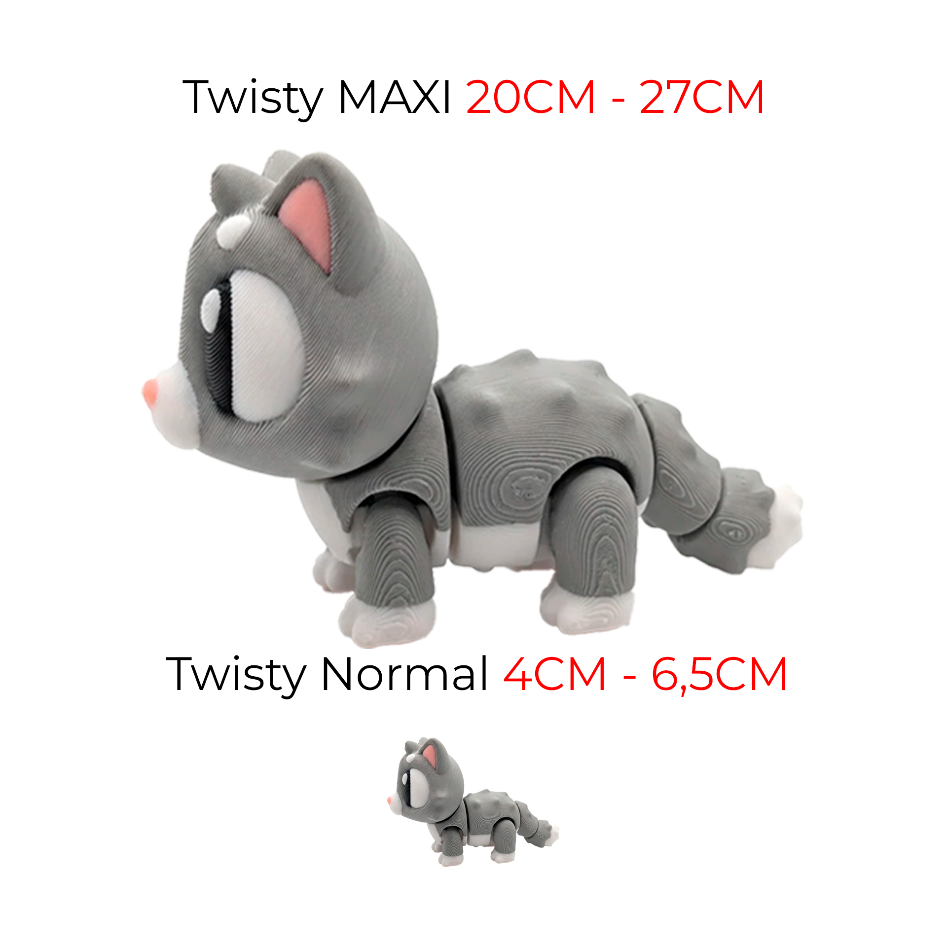 Gato- Mega Twisty Fidget Articulado 3D