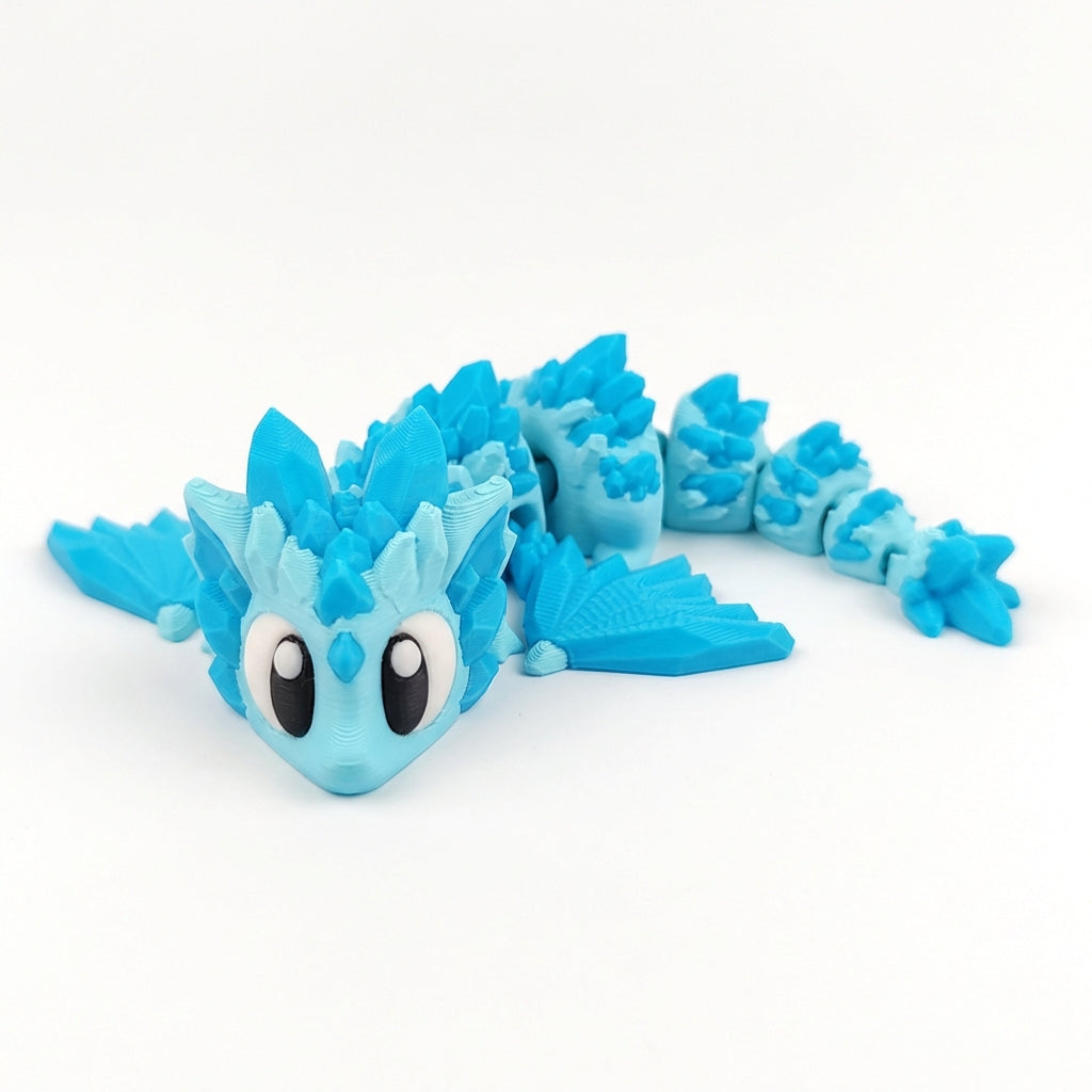 Dragón de Cristal Glaciar - Fidget Articulado 3D