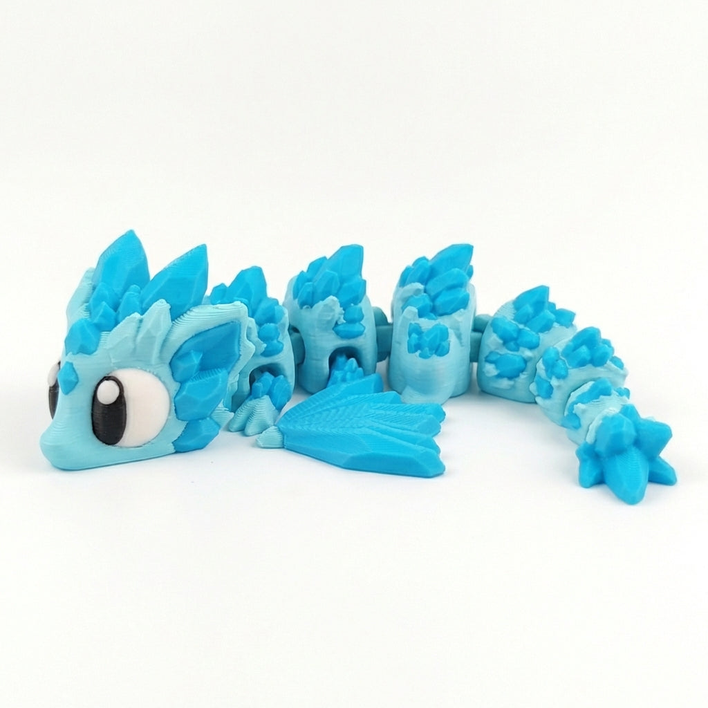 Dragón de Cristal Glaciar - Fidget Articulado 3D