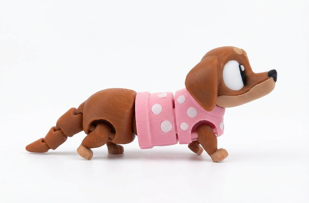 Perro Salchica - Fidget Articulado 3D