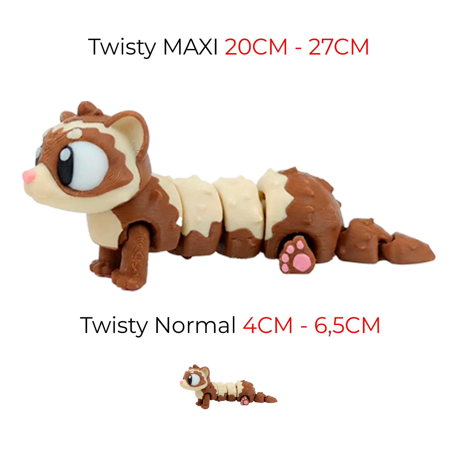 Hurón- Mega Twisty Fidget Articulado 3D