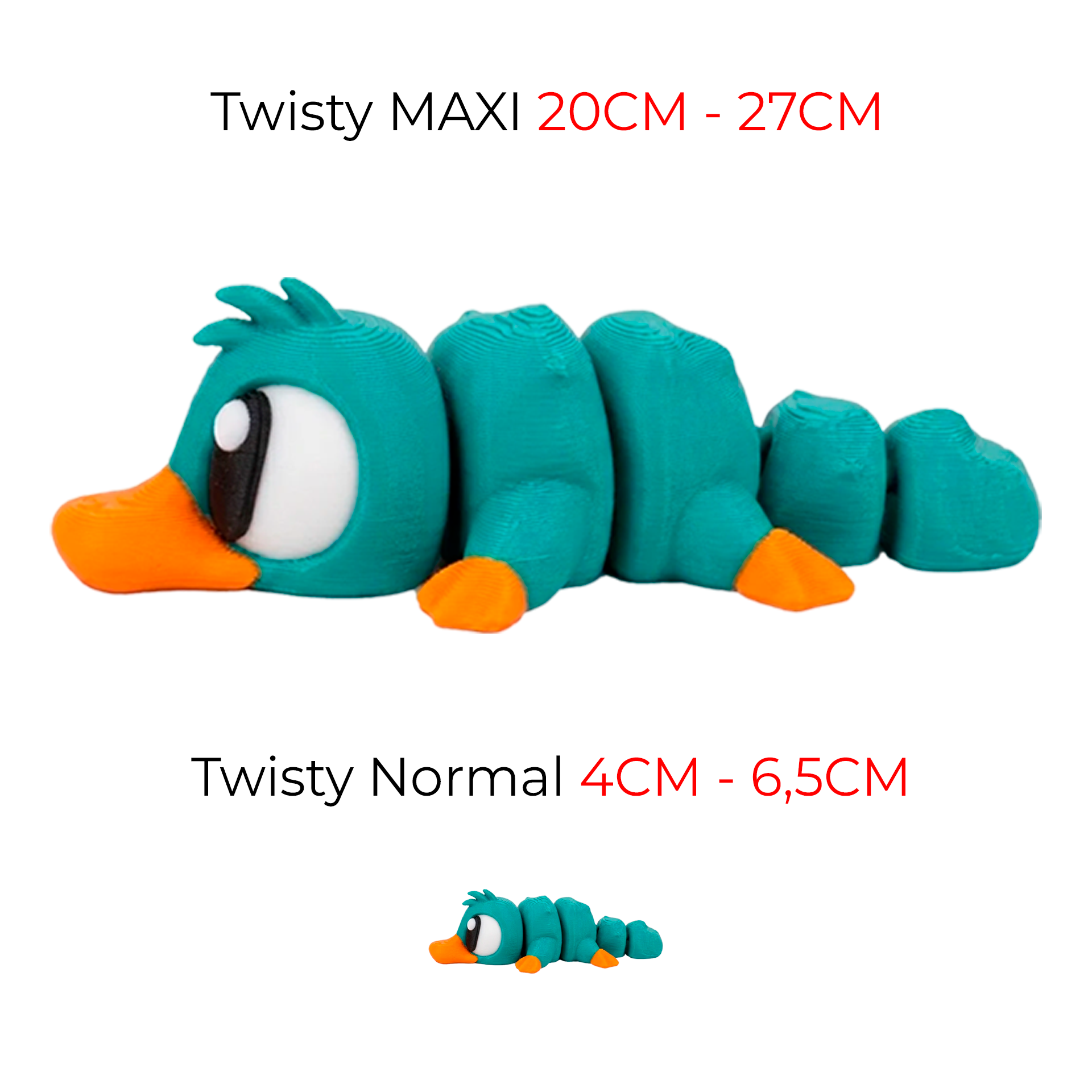 Ornitorrinco- Mega Twisty Fidget Articulado 3D